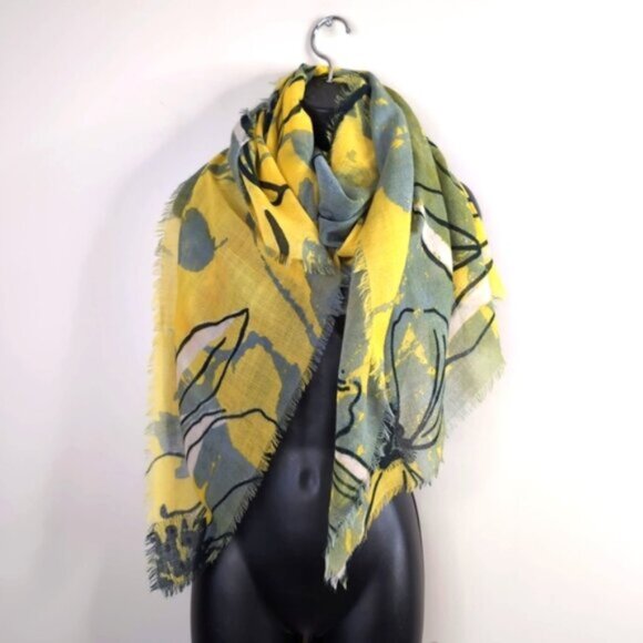 Amet & Ladoue France Parisian Colyn Wool Silk Country Cottage Boho Scarf - Picture 1 of 6
